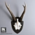 Rustic Multicolour Antler Decor 3D model small image 1