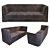 Elegant Vittoria Sofa 3D model small image 1