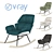 Title: Plastic Rocking Chair with Cushioned Seat 3D model small image 1