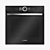 Sleek Black Bosch Built-In Oven: Serie 8 3D model small image 1