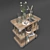 Industrial Loft Kitchen Decor Set 3D model small image 2