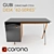 Gubi Desk 62-Series: Elegant Walnut and Black Office Table 3D model small image 1