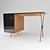 Gubi Desk 62-Series: Elegant Walnut and Black Office Table 3D model small image 2