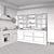 Marchi Cucine Brea 76 - Elegant Italian Kitchen 3D model small image 3