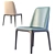 Elegant Dual Material Chair 3D model small image 2