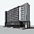 High-rise Hotel Building 3D model small image 1