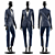 Elegant Blue Women's Suit 3D model small image 1