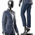 Elegant Blue Women's Suit 3D model small image 2