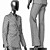 Elegant Grey Suit for Women 3D model small image 3