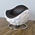 Swivel Chair Mines: Futuristic Geometry and Luxury Leather 3D model small image 1