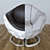 Swivel Chair Mines: Futuristic Geometry and Luxury Leather 3D model small image 3