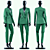 Emerald Elegance: MD-designed Woman Green Suit 3D model small image 1