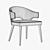Elegant Eva Armrest Chair 3D model small image 3