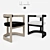 Elegant Kelly Wearstler Dining Chair 3D model small image 1
