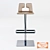 Elegant Poltrona Frau Alo Bar Stool 3D model small image 1