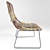 House Doctor Woven Lounge Chair 3D model small image 2