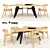 Modern Comfort: Bedont Kalea Chair & Vitra EM Table 3D model small image 1
