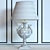 Classical Table Lamp with White Pleated Shade - Francesco Pasi 3D model small image 3