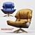 Elegant Lounge Chair by Clarissa 3D model small image 1