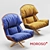 Elegant Lounge Chair by Clarissa 3D model small image 2