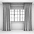 Two-Tone Roman Blinds & Window Set 3D model small image 3