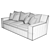 Lazar Malaga Sofa: Modern Elegance for Your Living Space 3D model small image 3