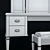 Bourbon Console Table Set 3D model small image 2