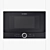 Sleek Black Serie 8 Microwave 3D model small image 1