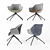 Modern Doulton Armchair: Grey, Green, Blue, Vintage Brown 3D model small image 2