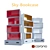 Sky Tall Bookcase (100cm Width, 46cm Depth, 190cm Height) 3D model small image 1