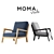 Modern Basel Armchair - Elegant Design and Premium Materials 3D model small image 2