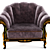 Elegant Millimeters Armchair 3D model small image 2