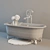 Gentry Home Violet W - Luxurious Vray Bathtub 3D model small image 3