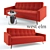 Kiko Twin Futon Sofa - Stylish and Comfortable 3D model small image 1