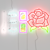 Vibrant Neon Wall Lights 3D model small image 1