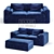 Elegant Epoque Glamor Sofa 3D model small image 1