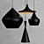 Elegant TOM DIXON Pendant: Black & Copper 3D model small image 1