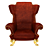 Elegant Victorian Armchair 3D model small image 2