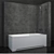 Ravak City Bathtub with 4 Included Curtains 3D model small image 2