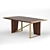 Solid Wood Dining Table OM 3D model small image 1