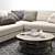 Pottery Barn Jake Sectional Sofa 3D model small image 3