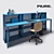 Modern Mesh Shelving System 3D model small image 1