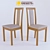 Elegant Nika Dining Chair 3D model small image 1