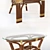 Rattan Markos Table and Chair Set 3D model small image 2