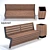 Adanat Ursula - Outdoor Bench & Dustbins 3D model small image 1