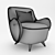 Elegant Maple Barrel Chair 3D model small image 2