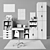 Modular Workplace Set 3D model small image 3