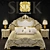 Classic Silik Olimpia Bed 3D model small image 1