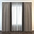 Elegant Drapery Curtain 3D model small image 1