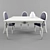 Elegant Charlotte Table and Chair Set 3D model small image 2